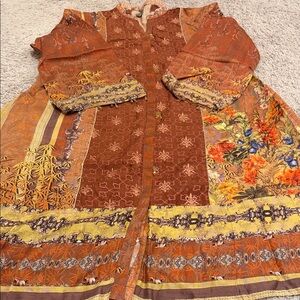 Patchwork Long Sleeve 3 Piece Suit